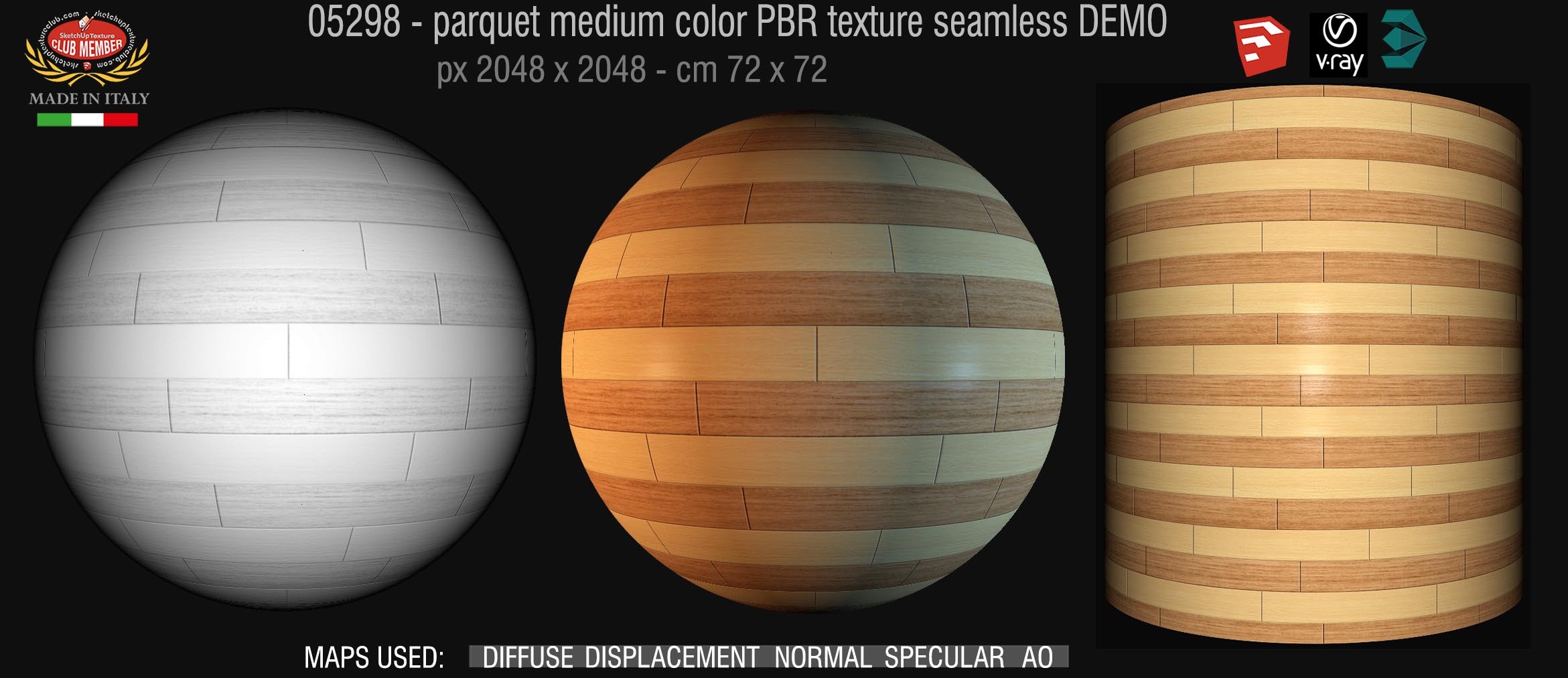 05298 parquet medium color PBR texture seamless DEMO