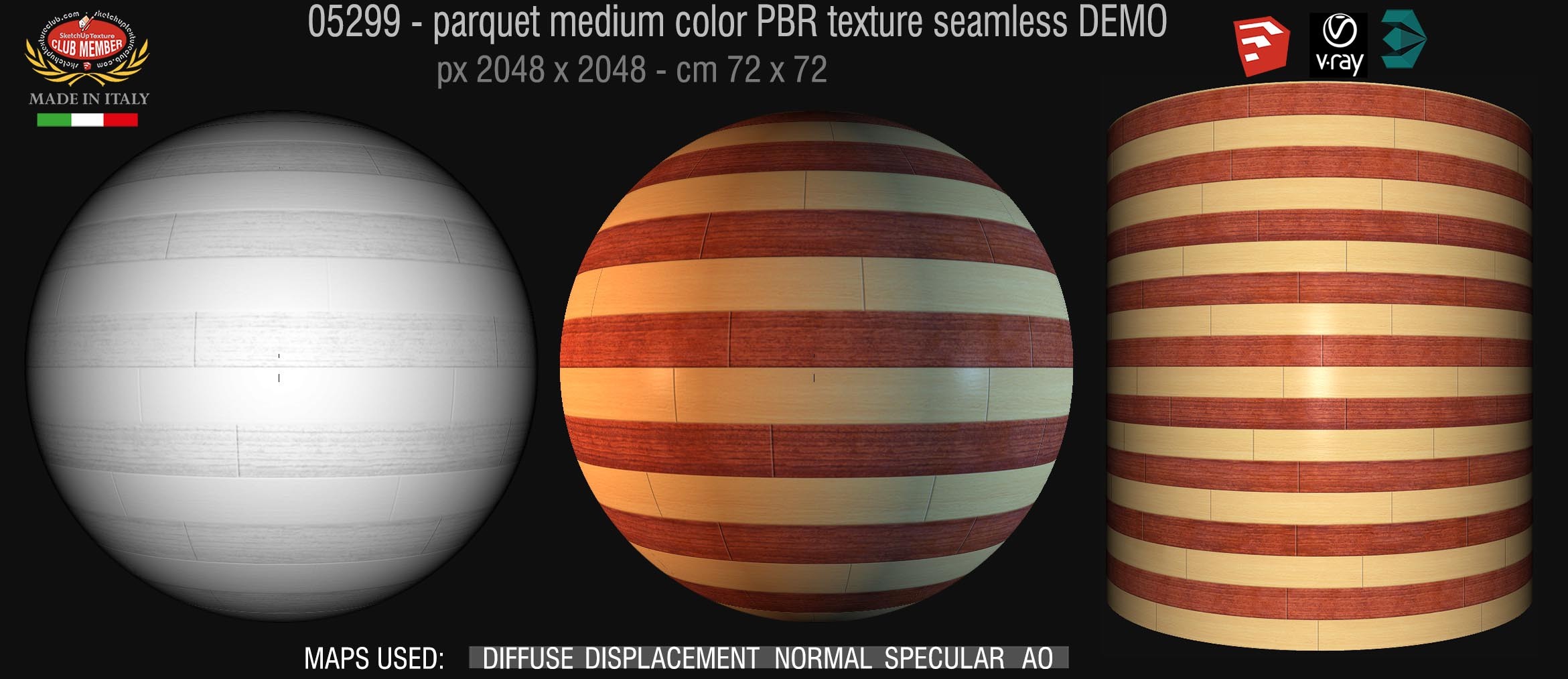 05299 parquet medium color PBR texture seamless DEMO