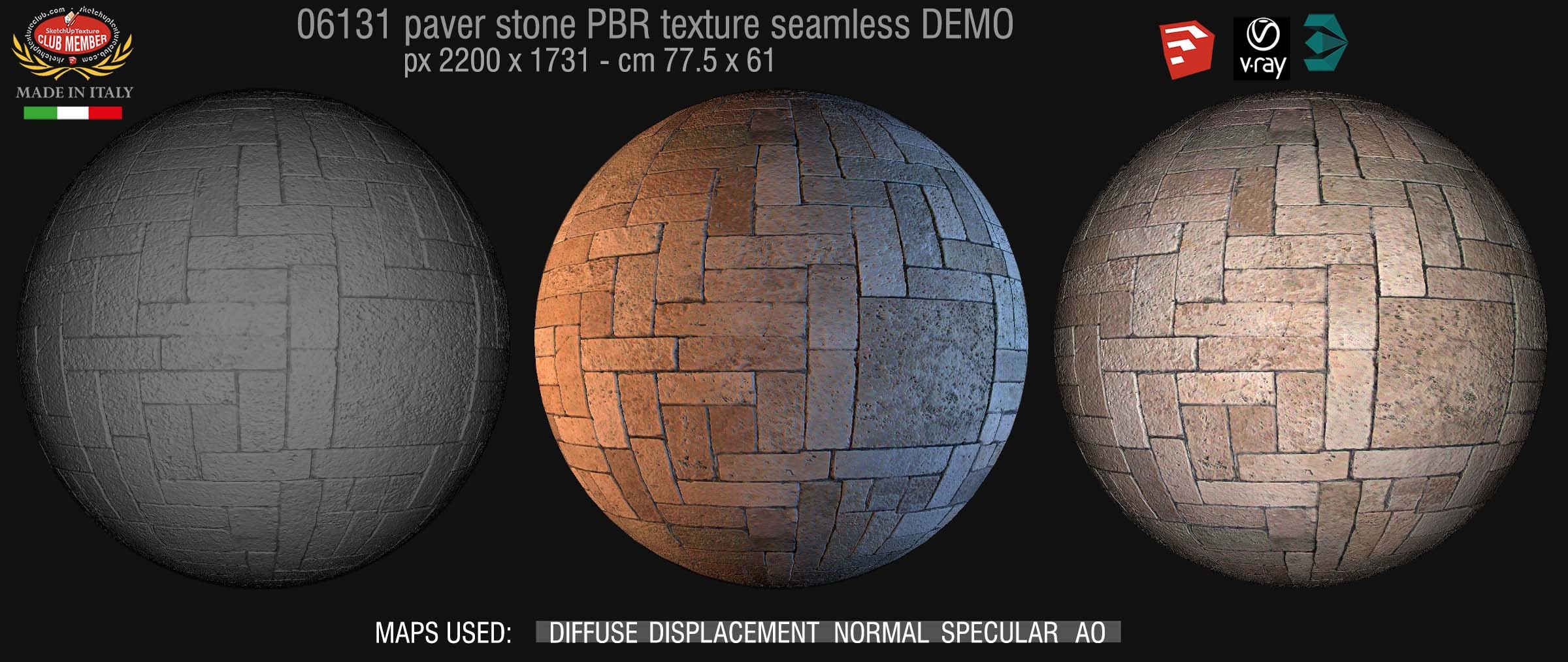 06131 paver stone PBR texture seamless DEMO