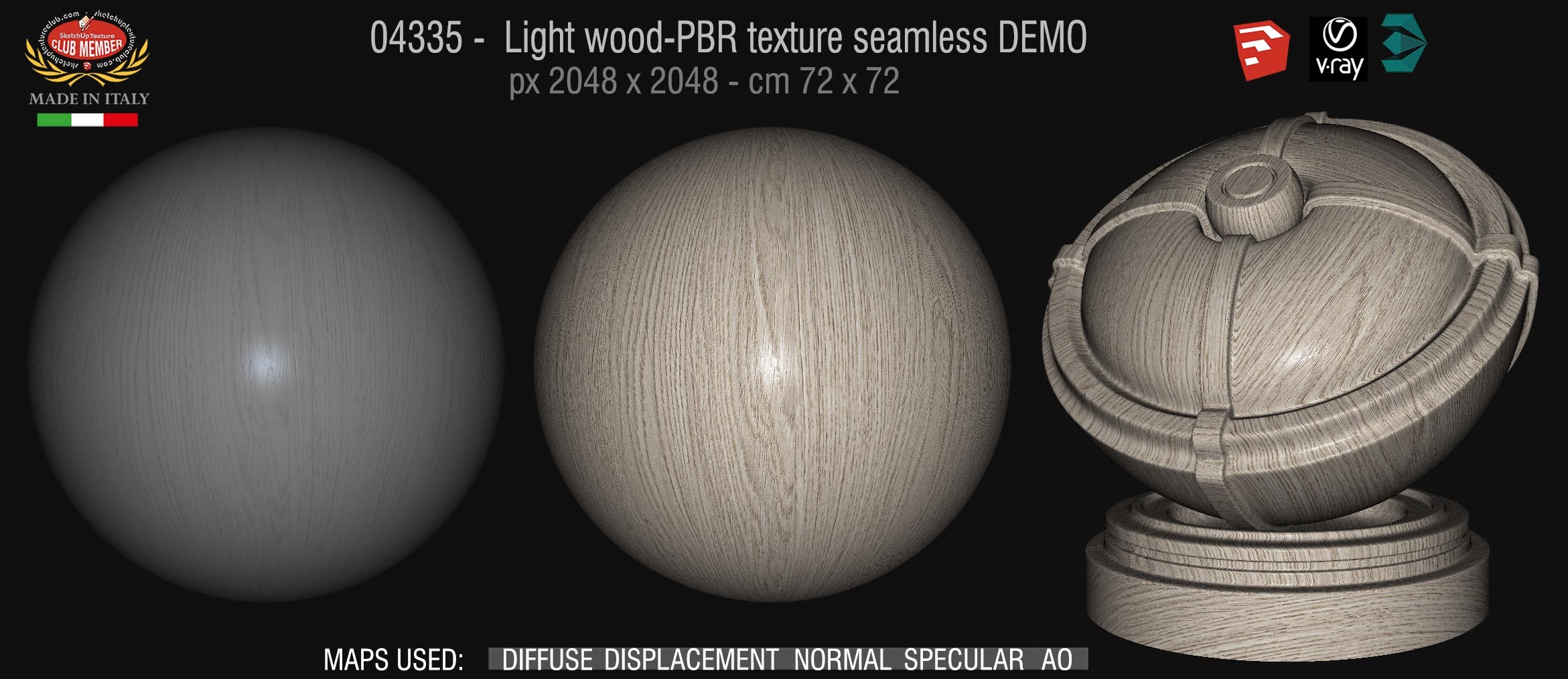 04335 Light fine wood-PBR texture seamless DEMO
