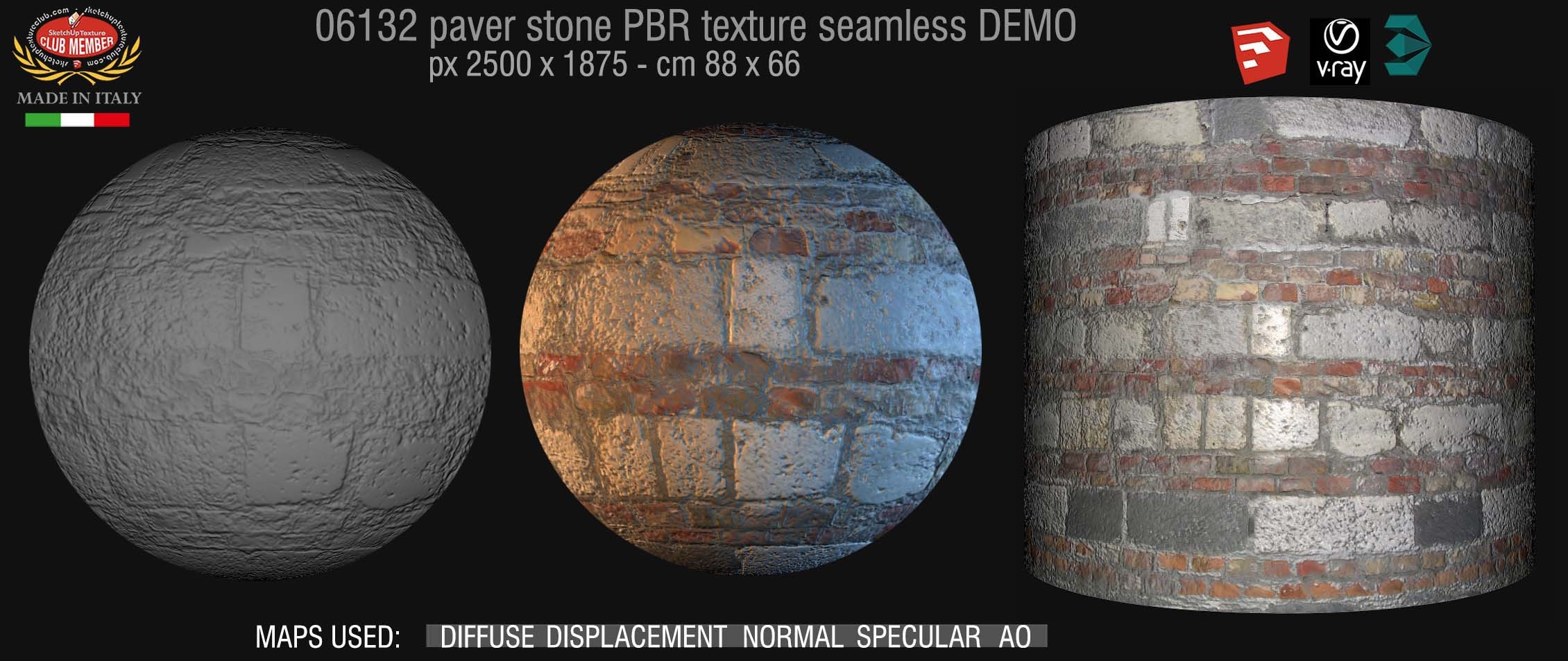 06132 paver stone PBR texture seamless DEMO