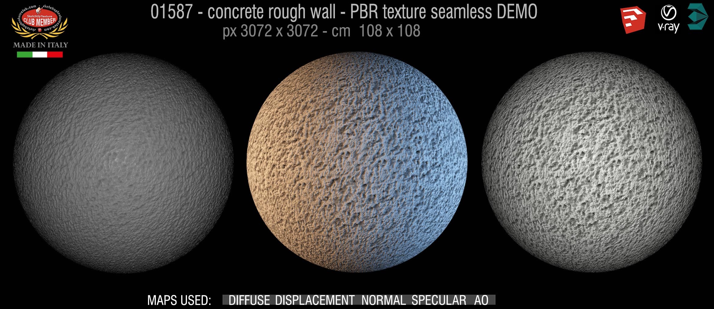 01587 concrete rough wall PBR texture seamless DEMO