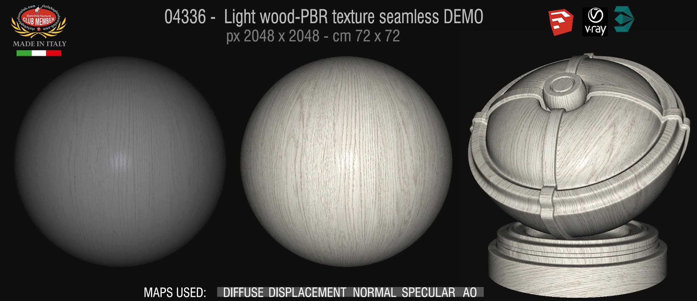 04336 Light fine wood-PBR texture seamless DEMO