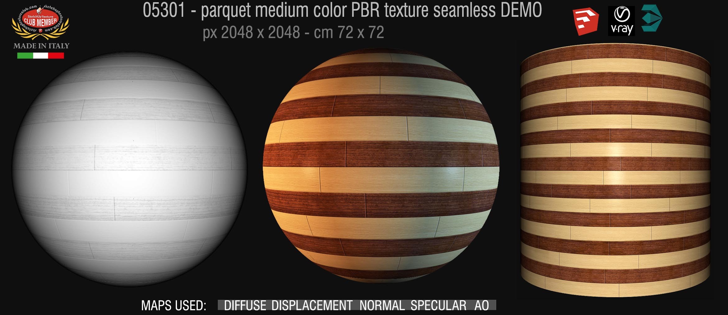 05301 parquet medium color PBR texture seamless DEMO