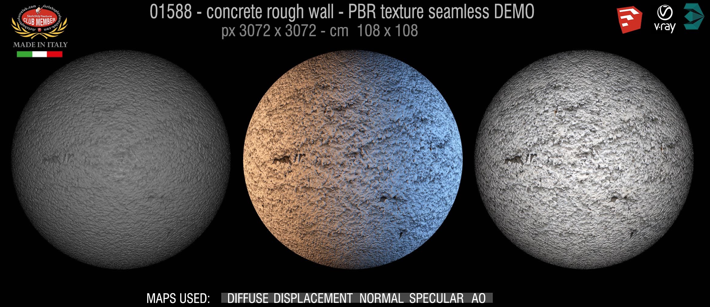 01588 concrete rough wall PBR texture seamless DEMO