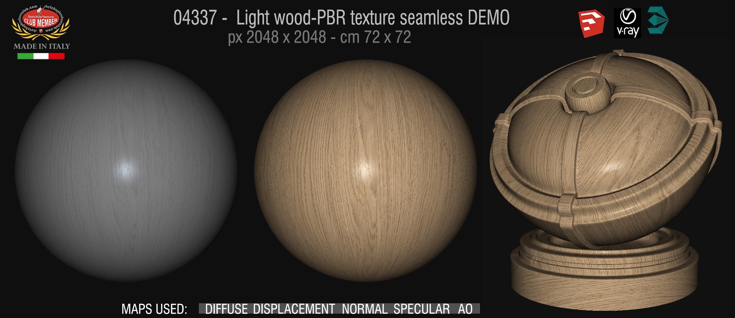 04337 Light fine wood-PBR texture seamless DEMO