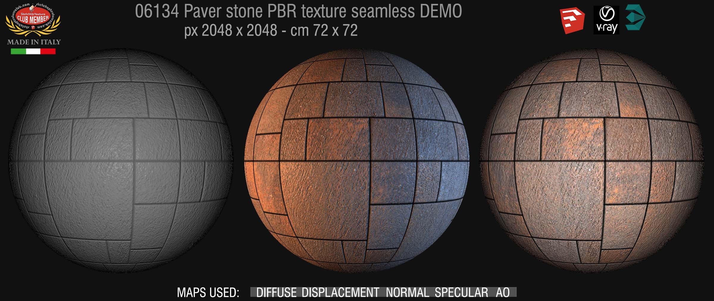 06134 paver stone PBR texture seamless DEMO