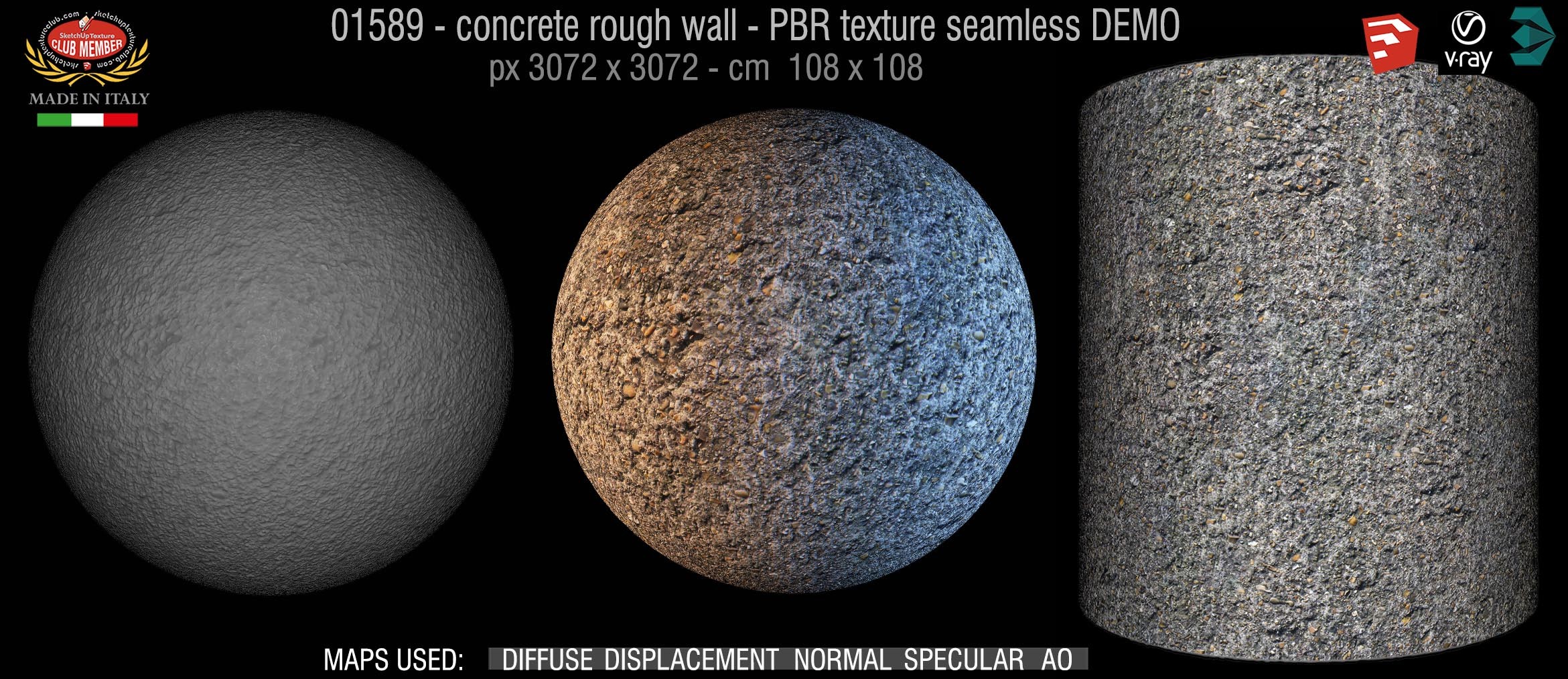 01589 concrete rough wall PBR texture seamless DEMO