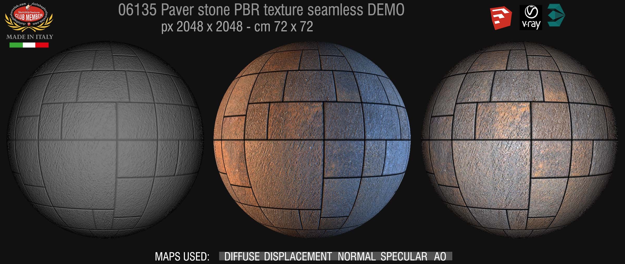 06135 paver stone PBR texture seamless DEMO