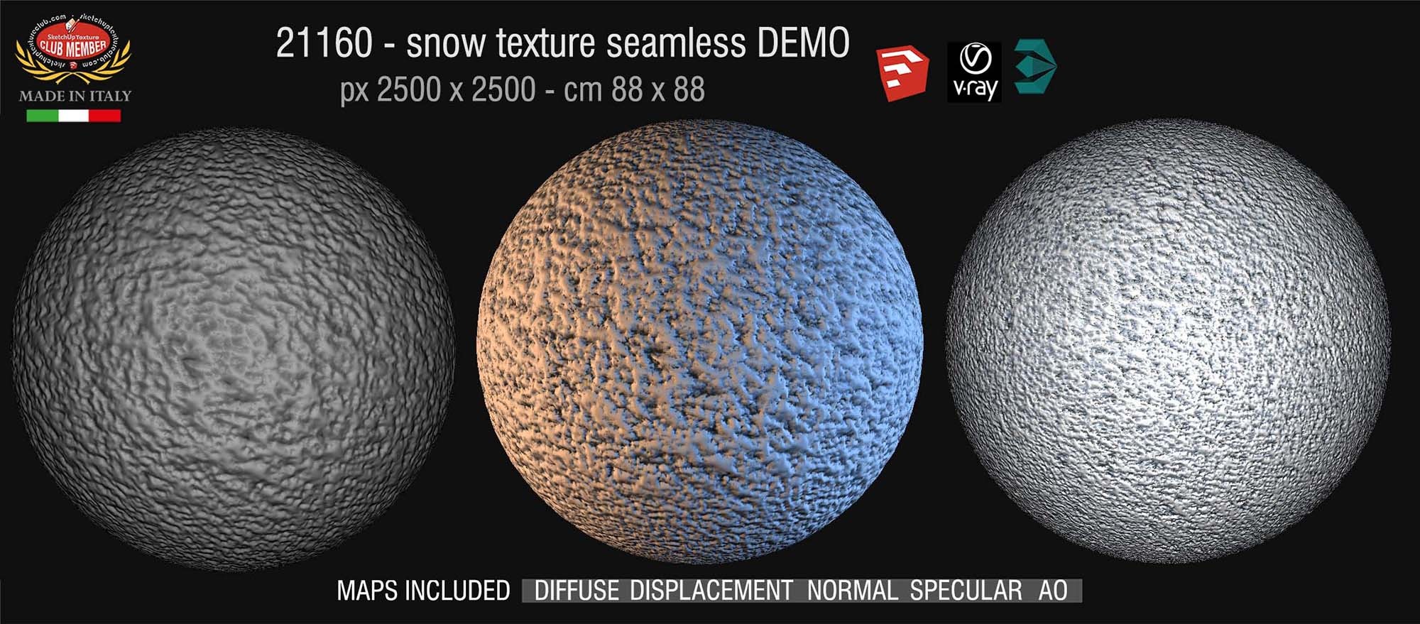 21160 Snow PBR texture seamless DEMO