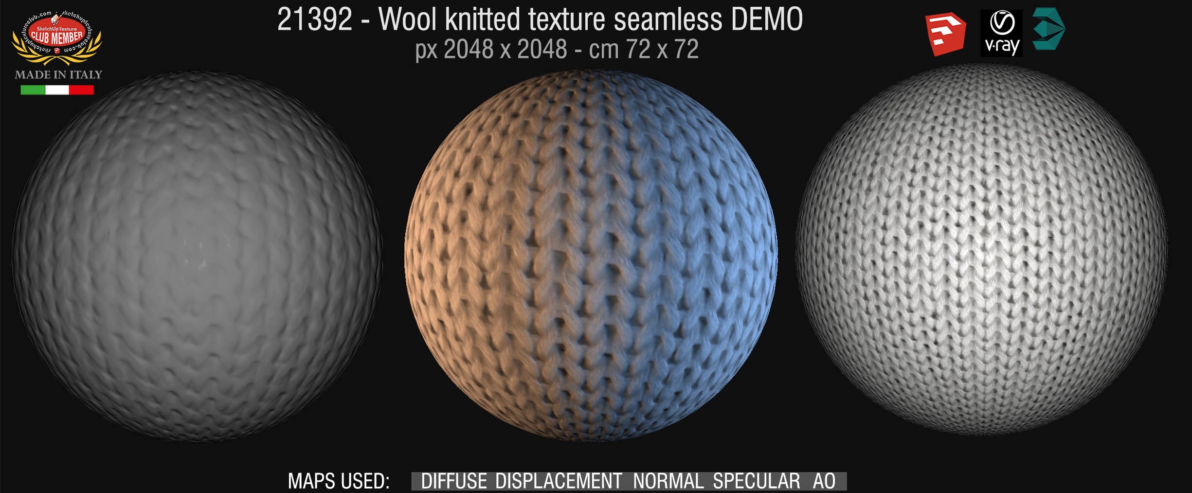 21392  wool knitted texture seamless + maps DEMO