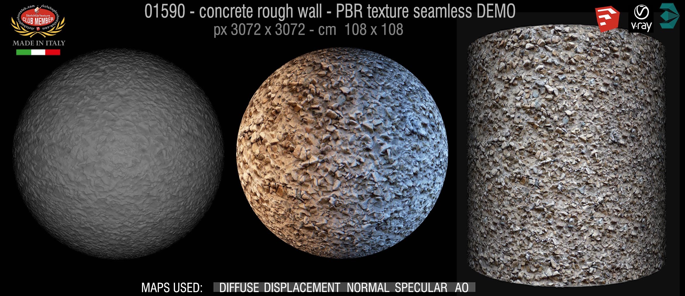 01590 concrete rough wall PBR texture seamless DEMO
