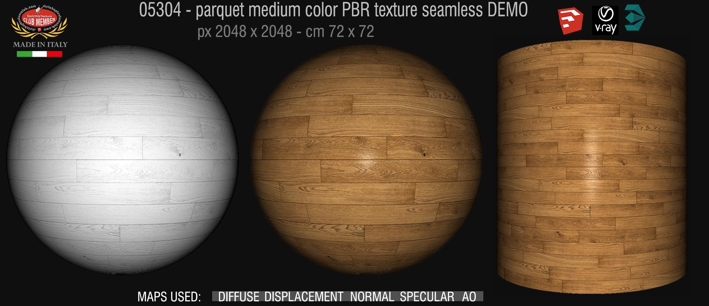 05304 parquet medium color PBR texture seamless DEMO