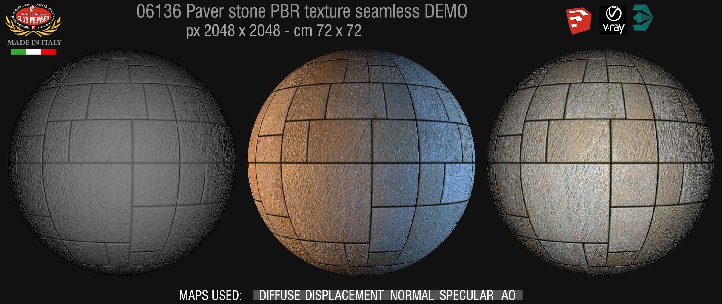 06136 paver stone PBR texture seamless DEMO