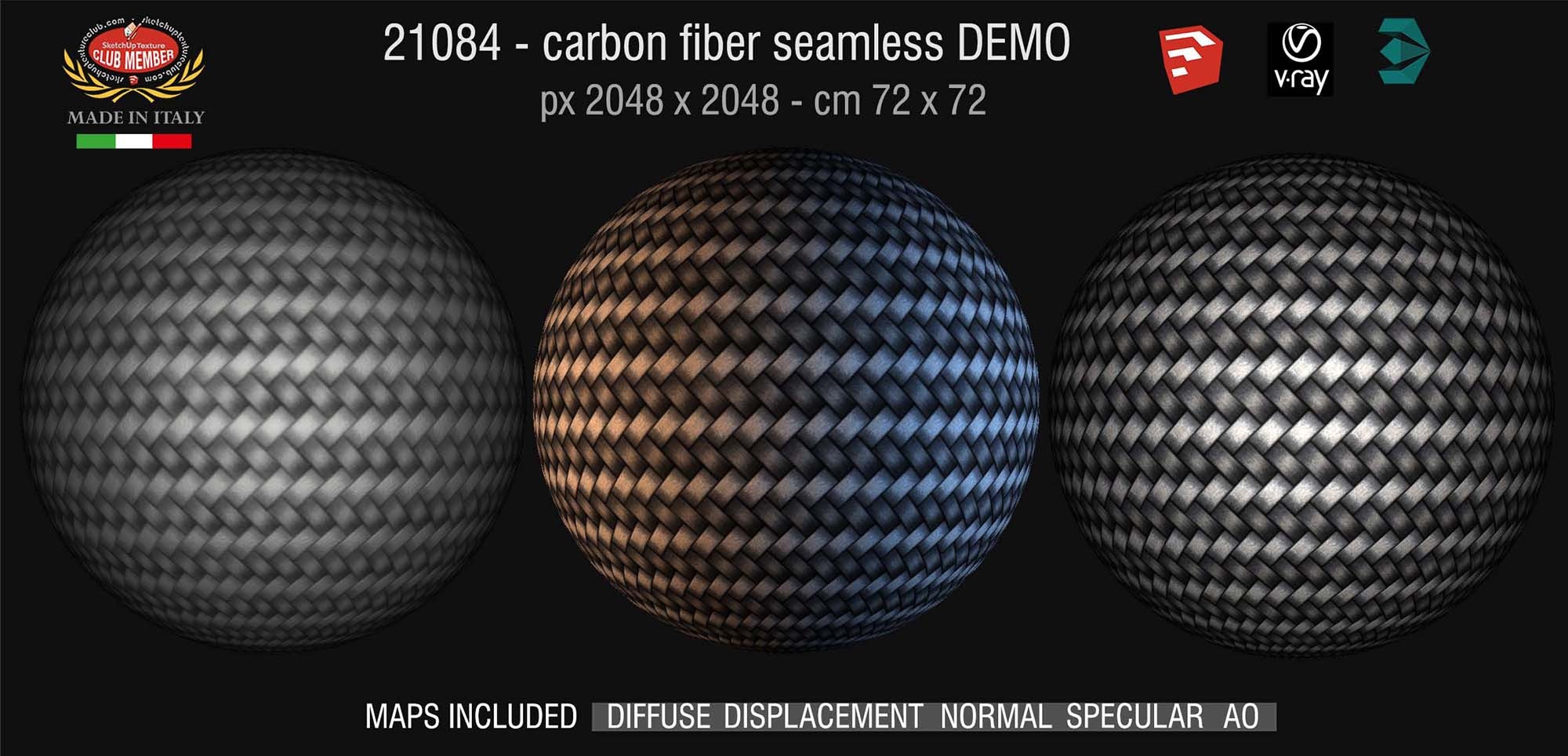 21084 carbon fiber fabrics PBR textures seamless DEMO