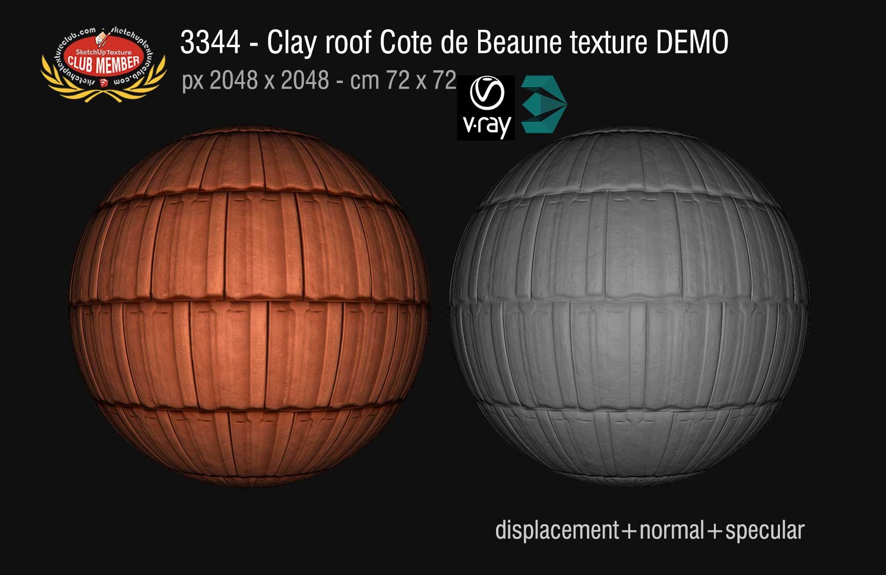 03344 Clay roofing Cote de Beaune texture DEMO