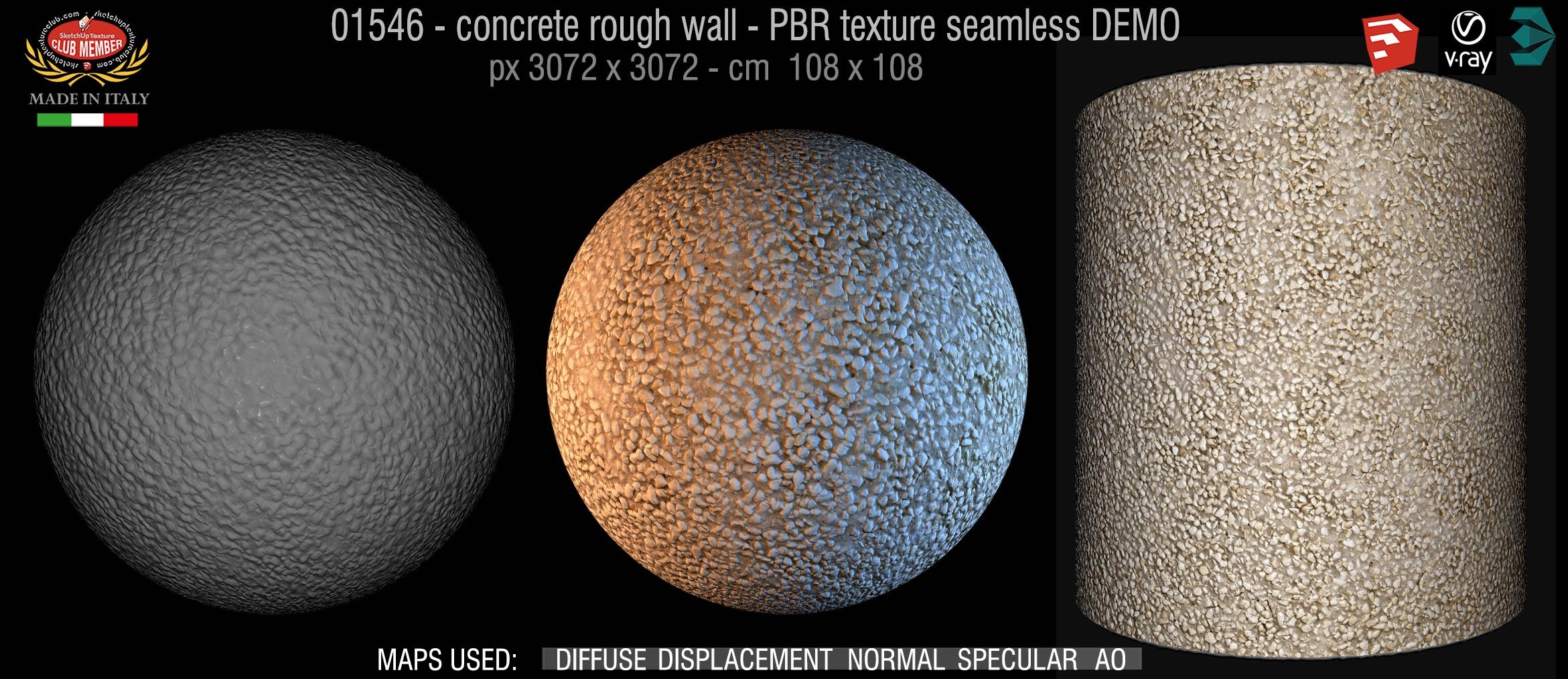 01546 concrete rough wall PBR texture seamless DEMO