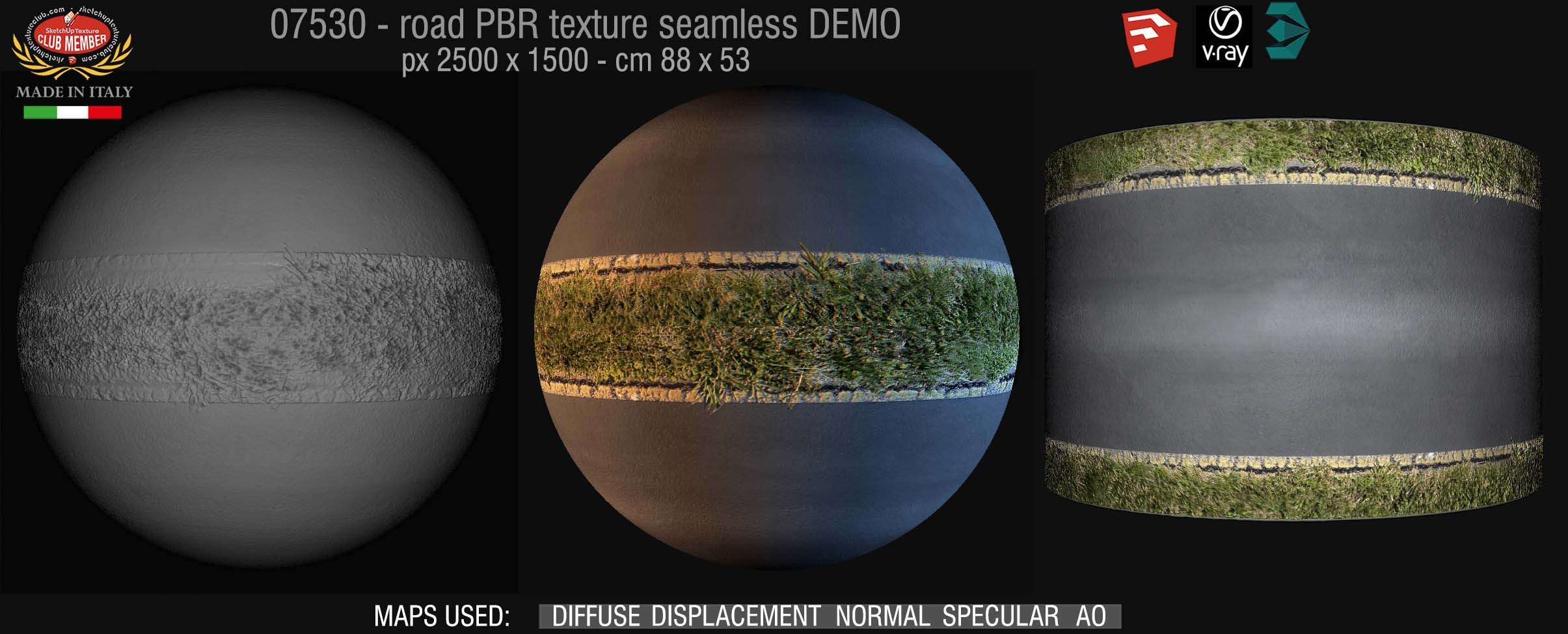 07530 Road PBR texture seamless DEMO