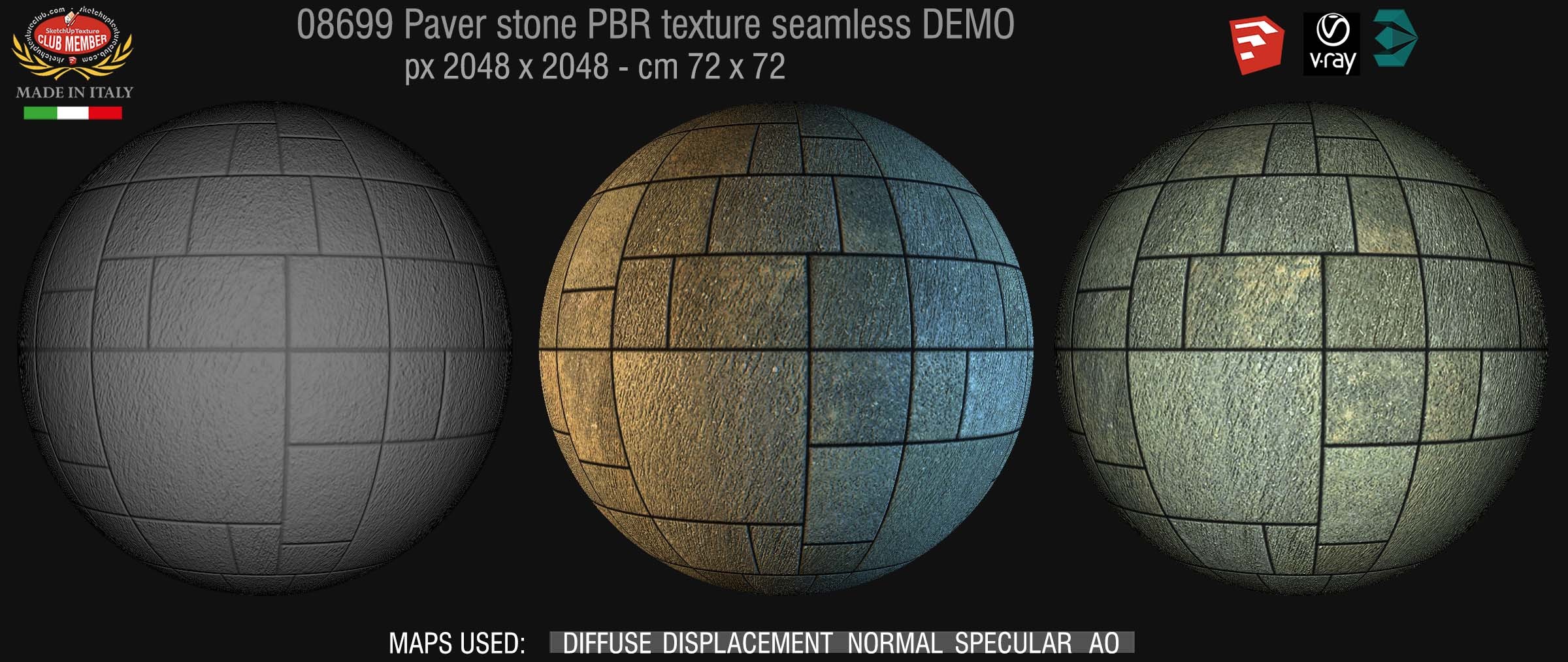 08699 paver stone PBR texture seamless DEMO