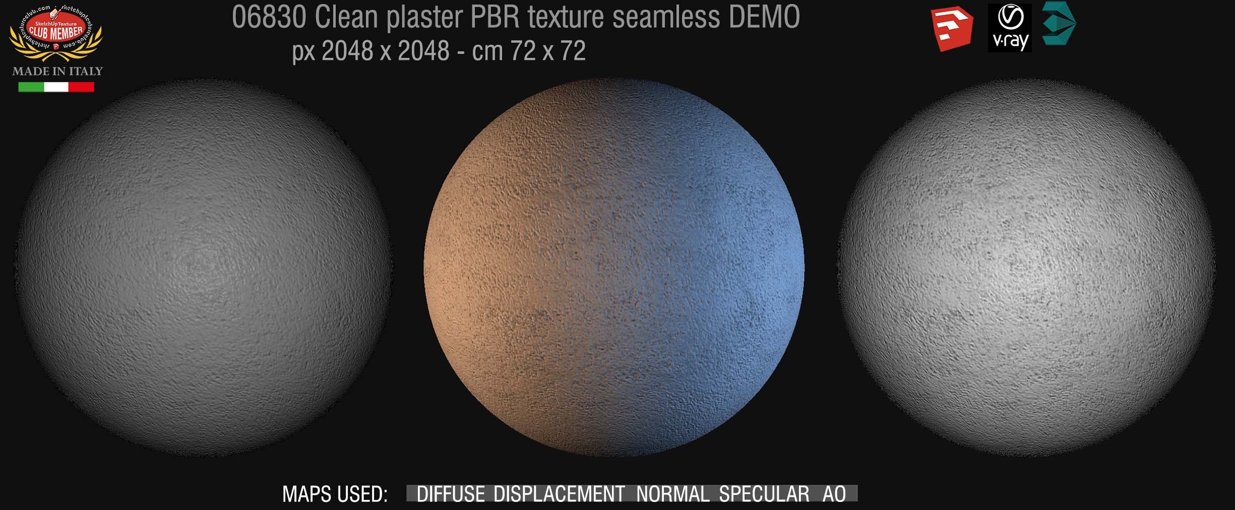 06830 Clean plaster PBR texture seamless