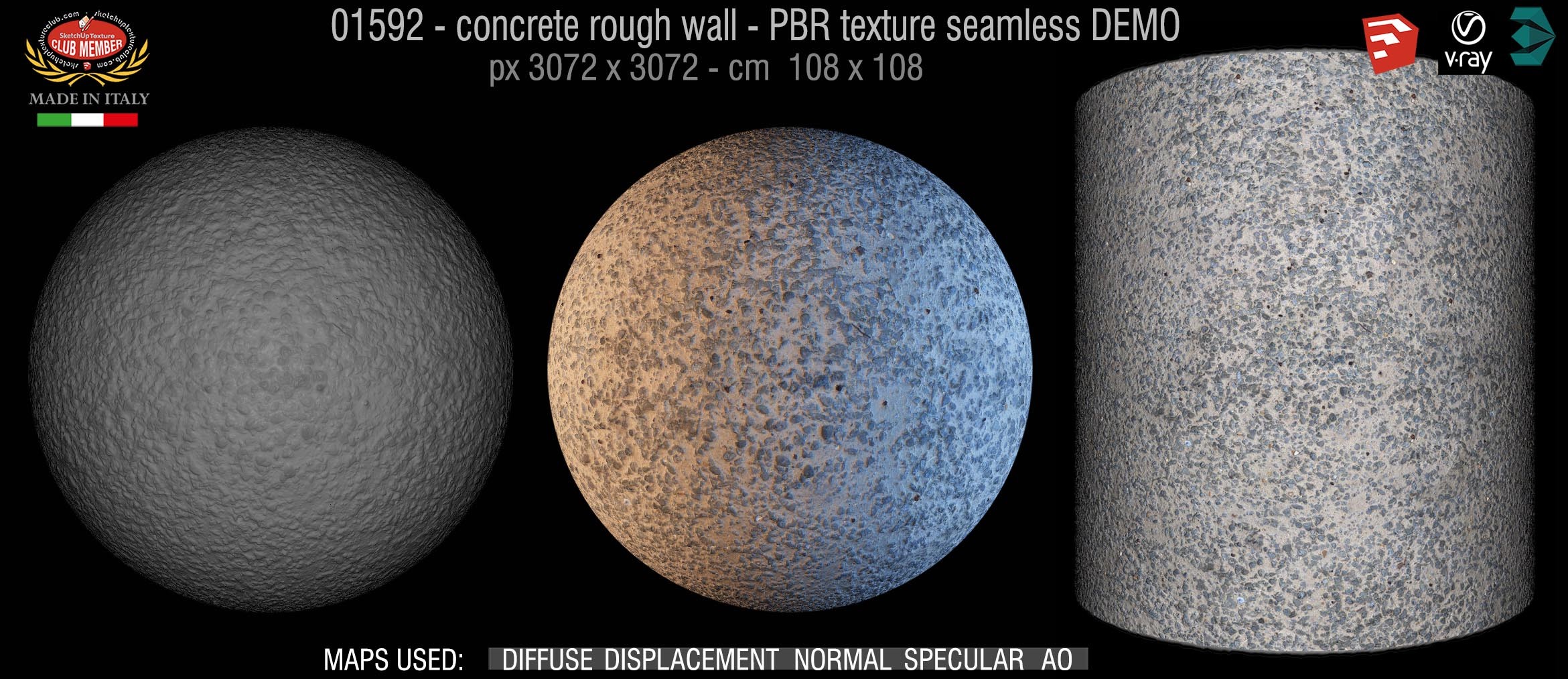 01592 concrete rough wall PBR texture seamless DEMO