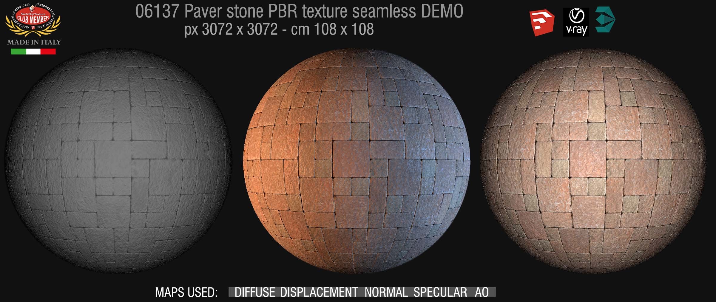 06137 paver stone PBR texture seamless DEMO