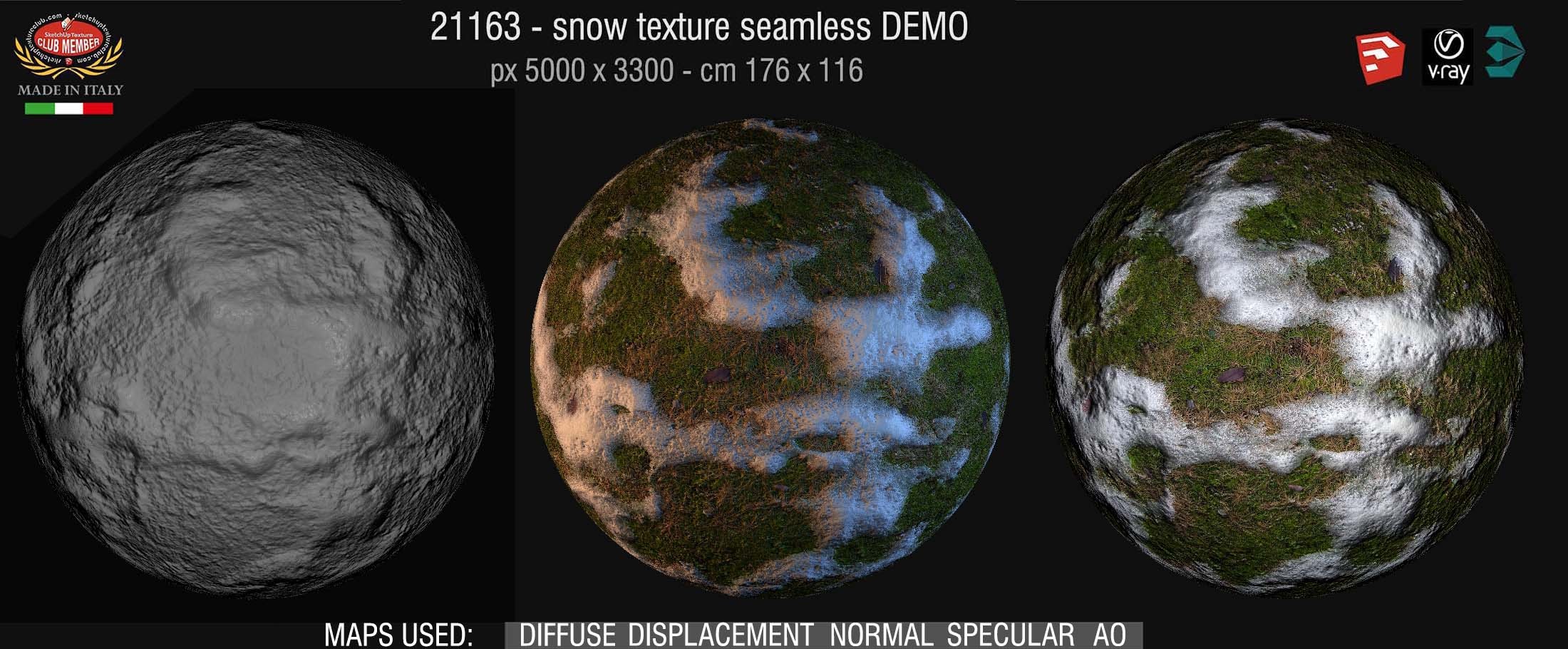21163 Snow PBR texture seamless DEMO