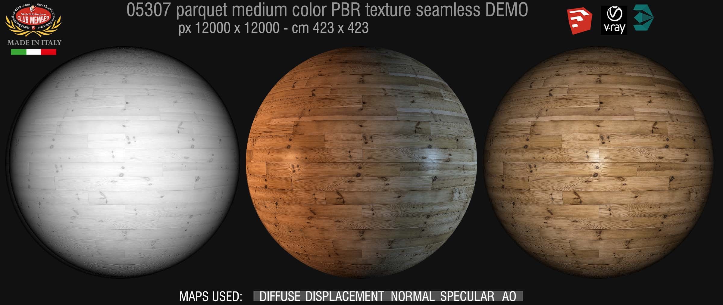 05307 parquet medium color PBR texture seamless DEMO