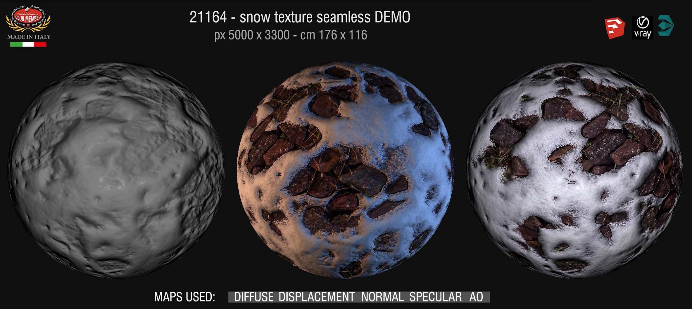 21164 Snow PBR texture seamless DEMO