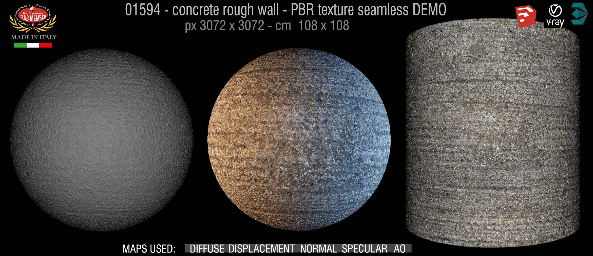 01594 concrete rough wall PBR texture seamless DEMO