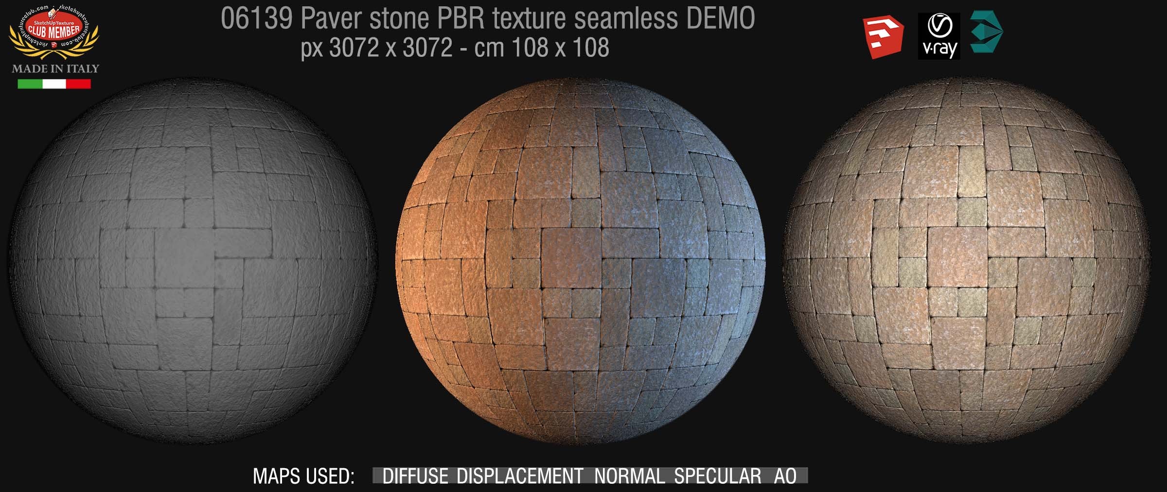 06139 paver stone PBR texture seamless DEMO