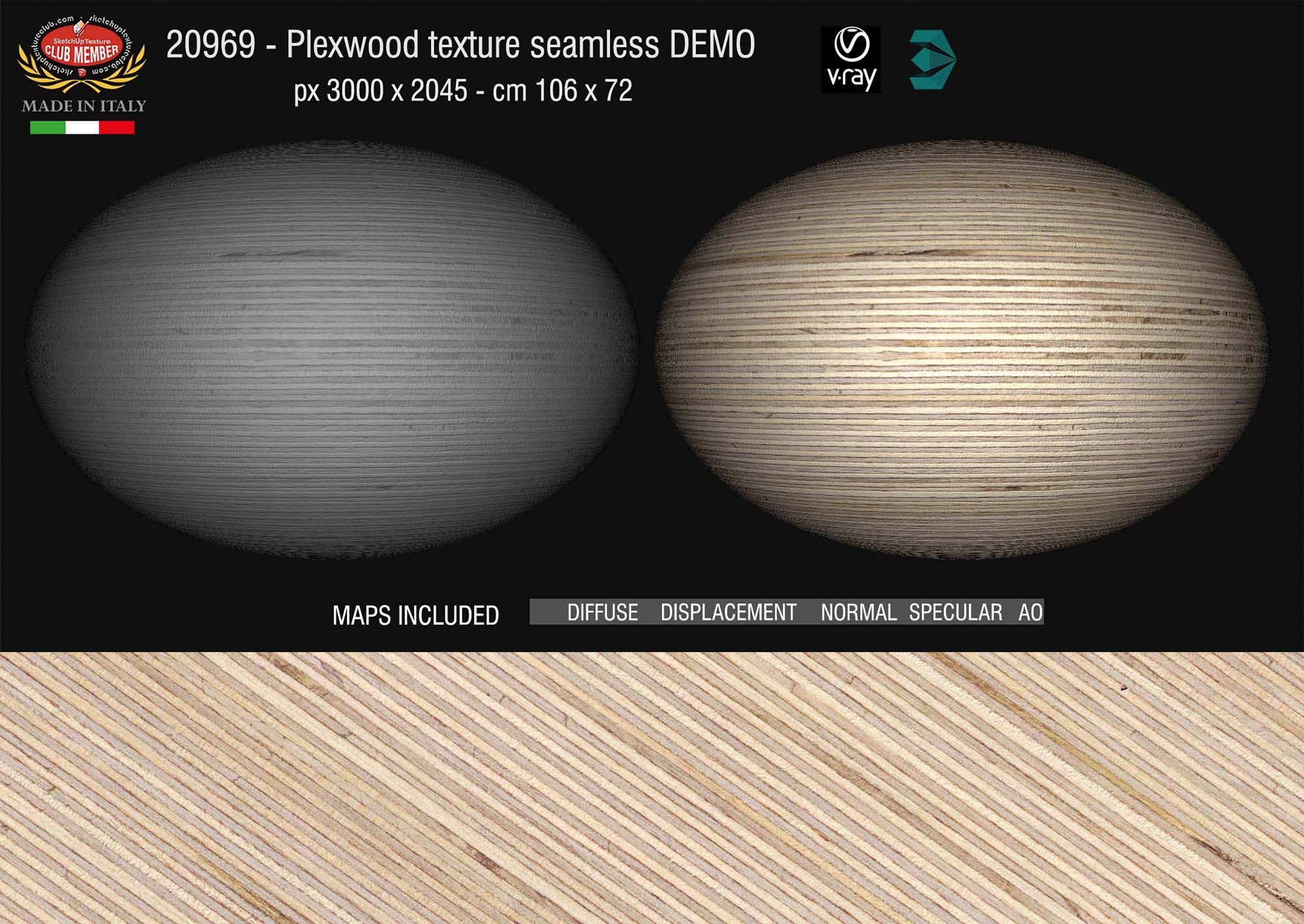 20969 Plexwood texture seamless + maps DEMO