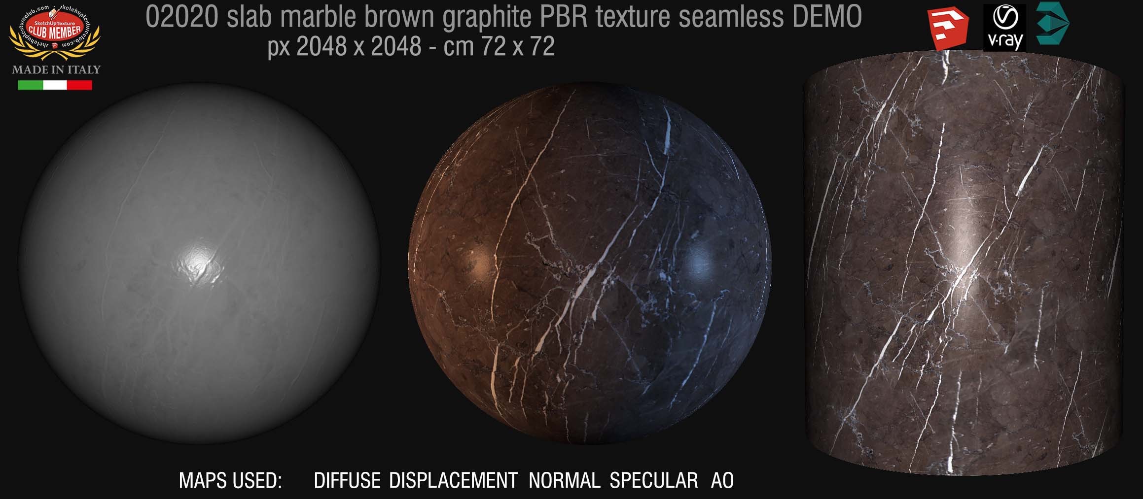 02020 slab brown graphite marble PBR texture seamless DEMO
