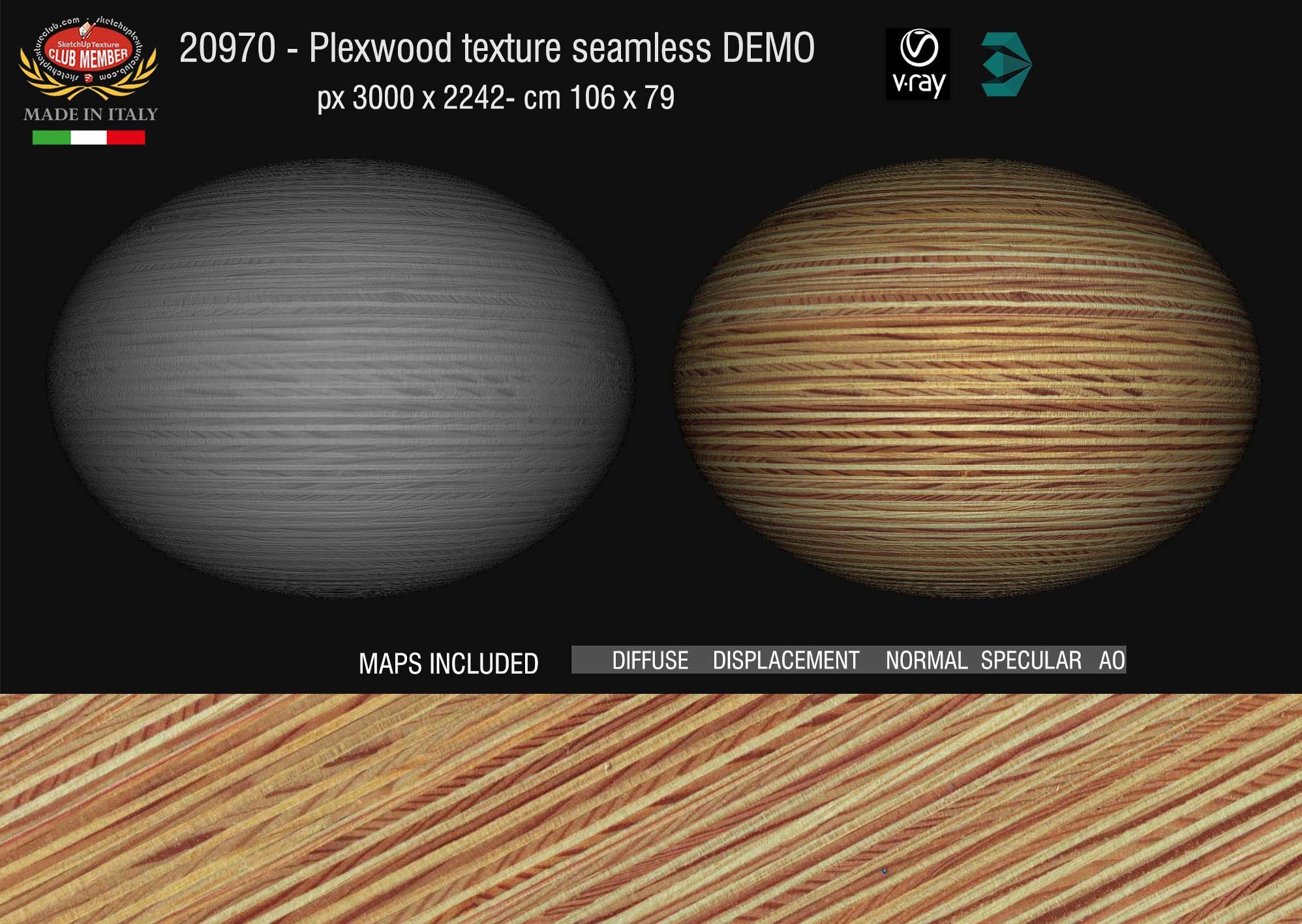 20970 Plexwood texture seamless + maps DEMO