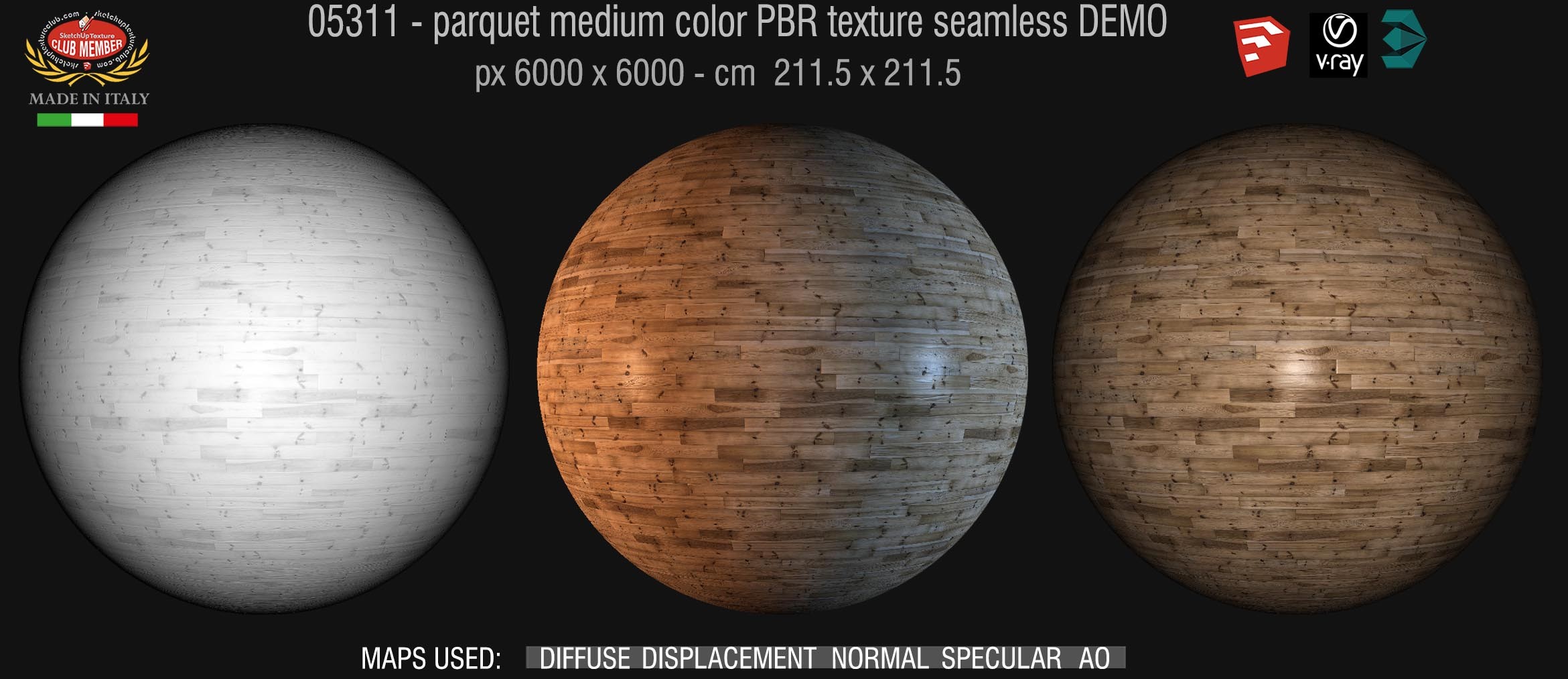 05311 parquet medium color PBR texture seamless DEMO