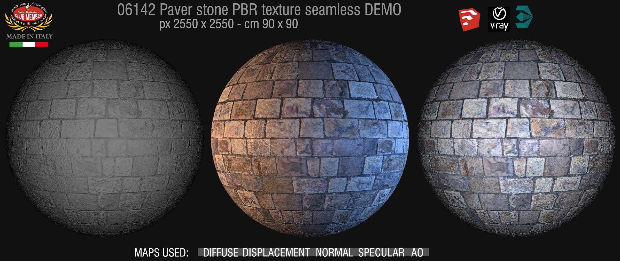 06142 paver stone PBR texture seamless DEMO