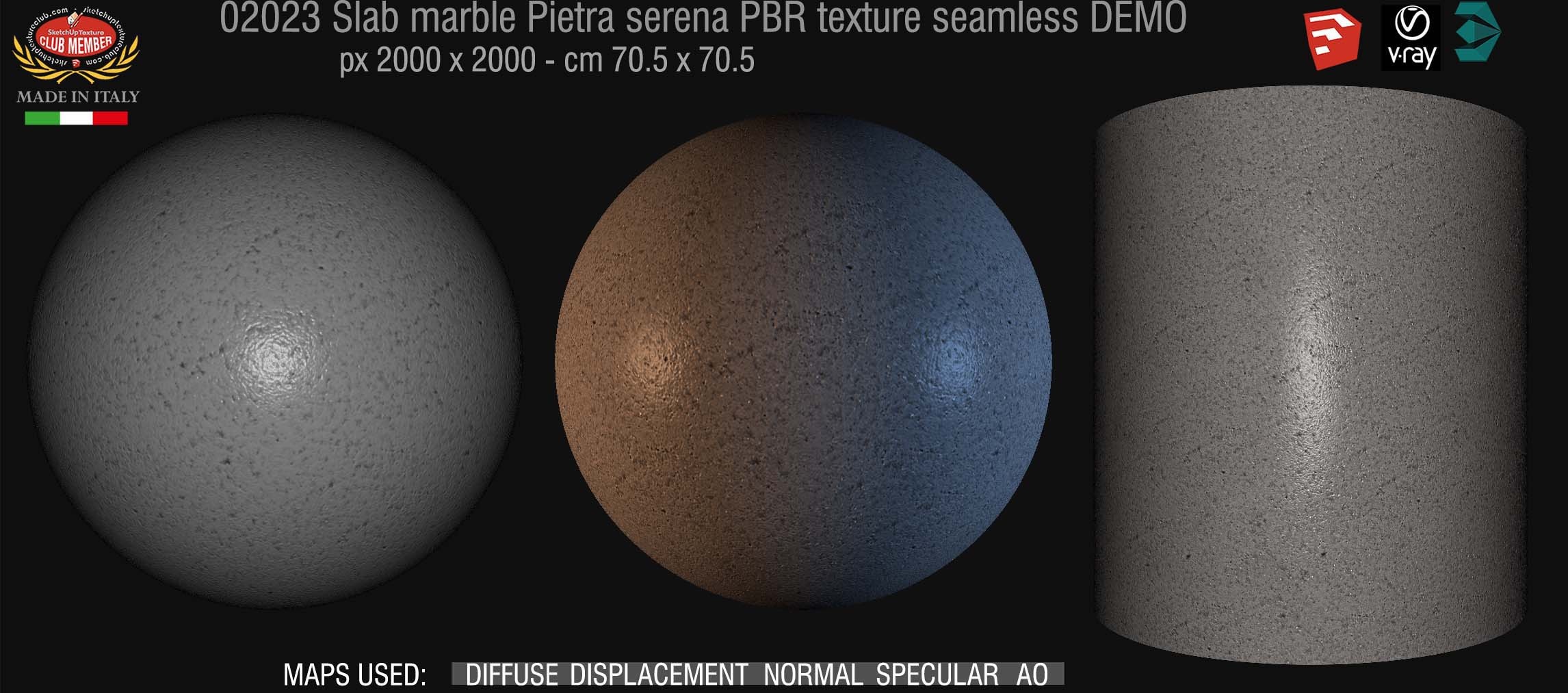 02023 slab marble pietra serena PBR texture seamless DEMO