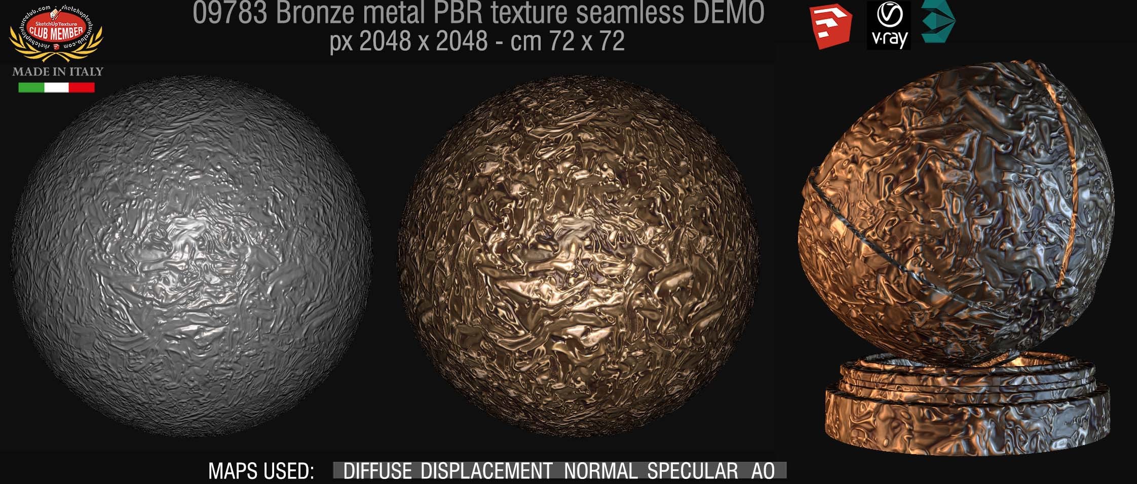 09783 Bronze metal PBR texture seamless DEMO