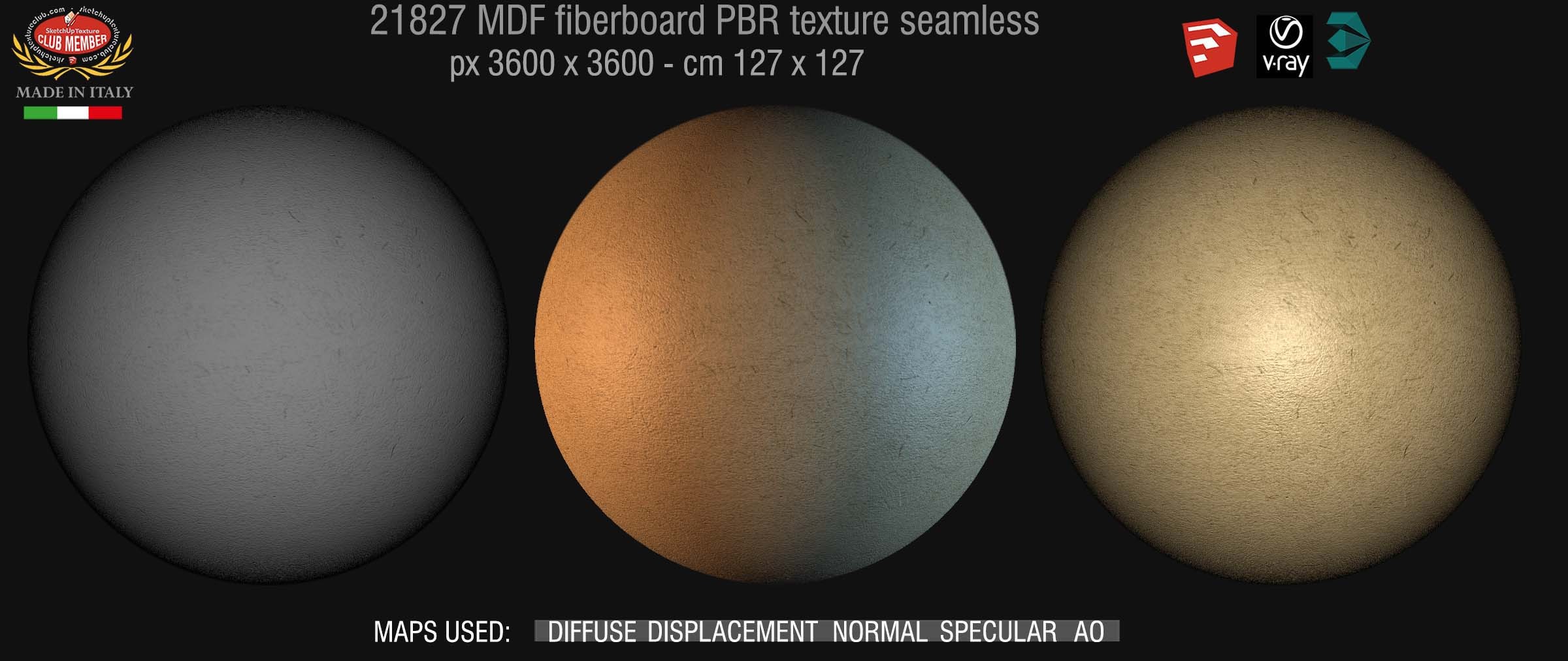 21827  MDF fiberboard PBR texture seamless demo