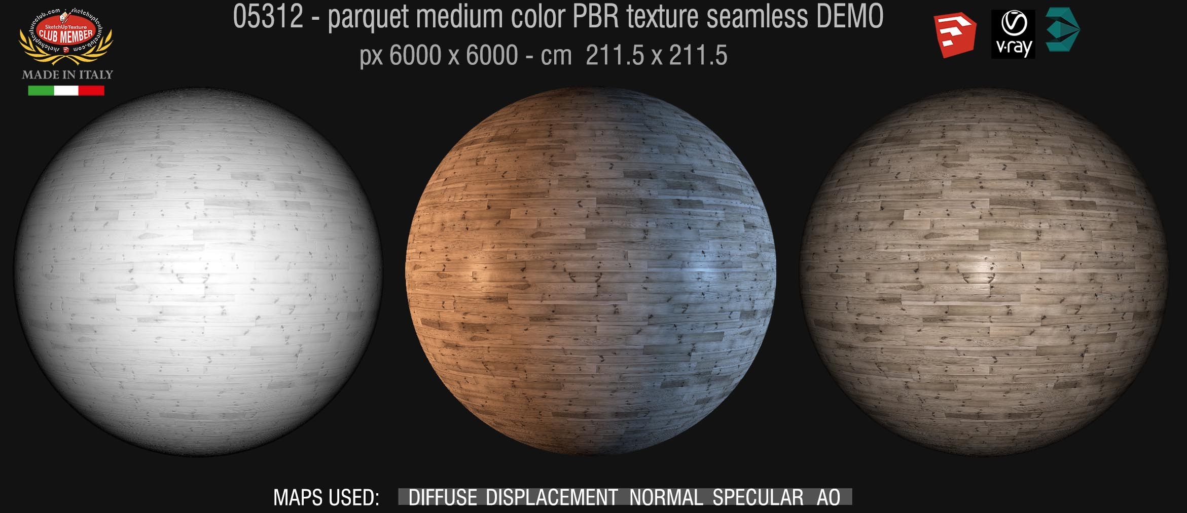 05312 parquet medium color PBR texture seamless DEMO