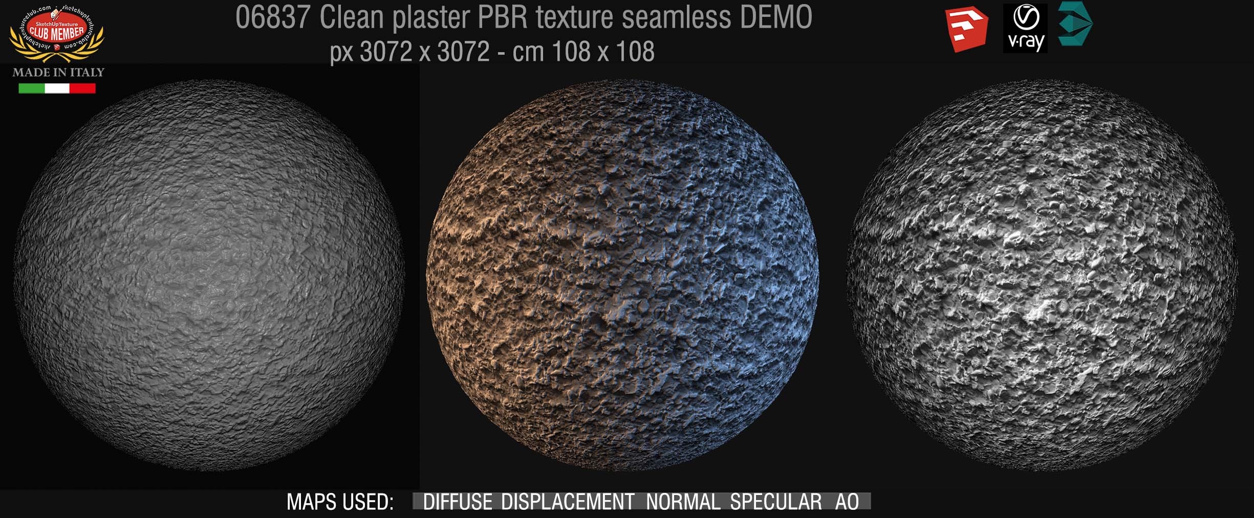 06837 clean plaster PBR texture seamless DEMO
