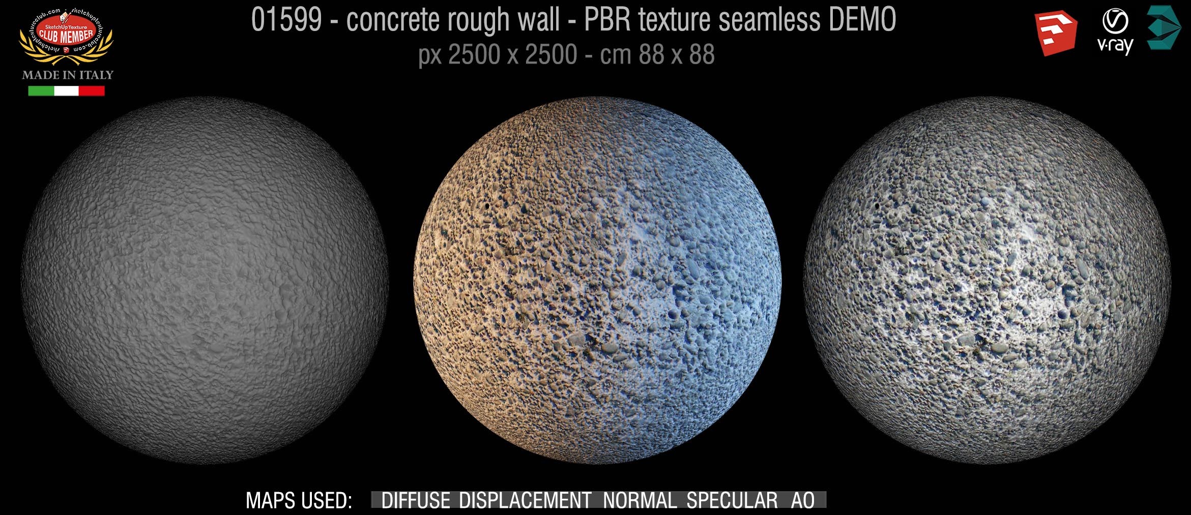 01599 concrete rough wall PBR texture seamless DEMO