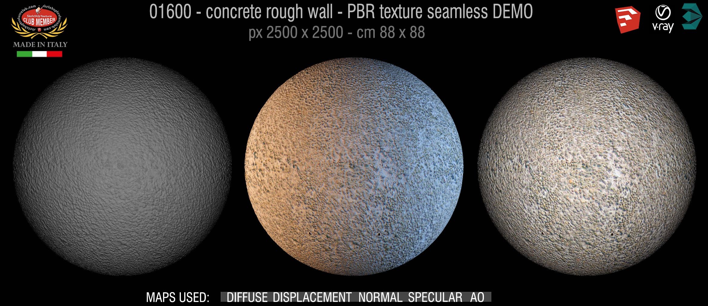 01600 concrete rough wall PBR texture seamless DEMO