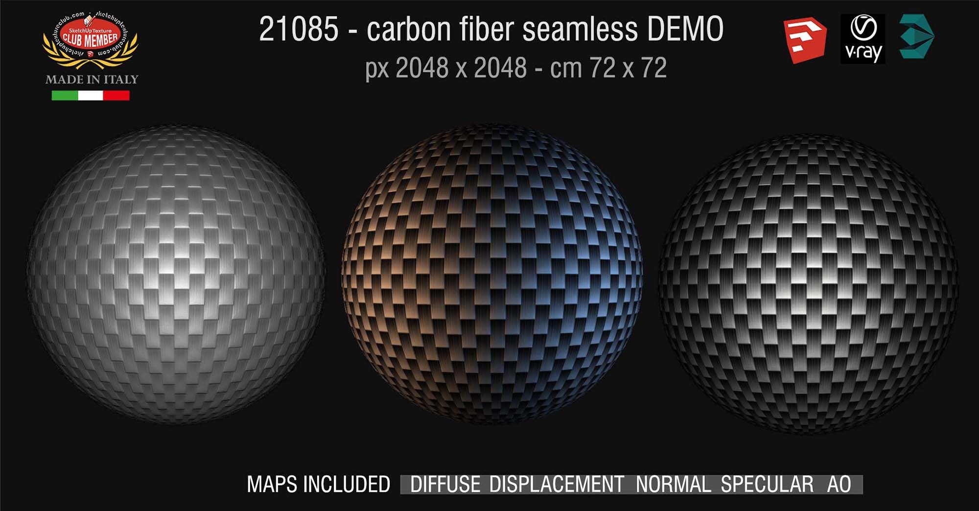 21085 carbon fiber fabrics PBR textures seamless DEMO