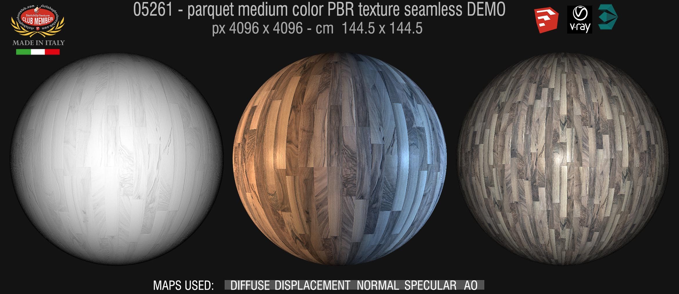 05261 parquet medium color PBR texture seamless DEMO