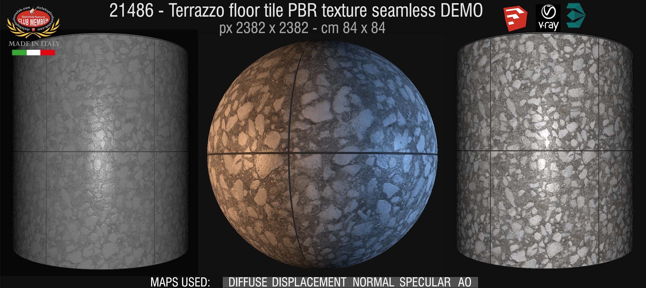 21486 terrazzo floor tile PBR texture seamless DEMO