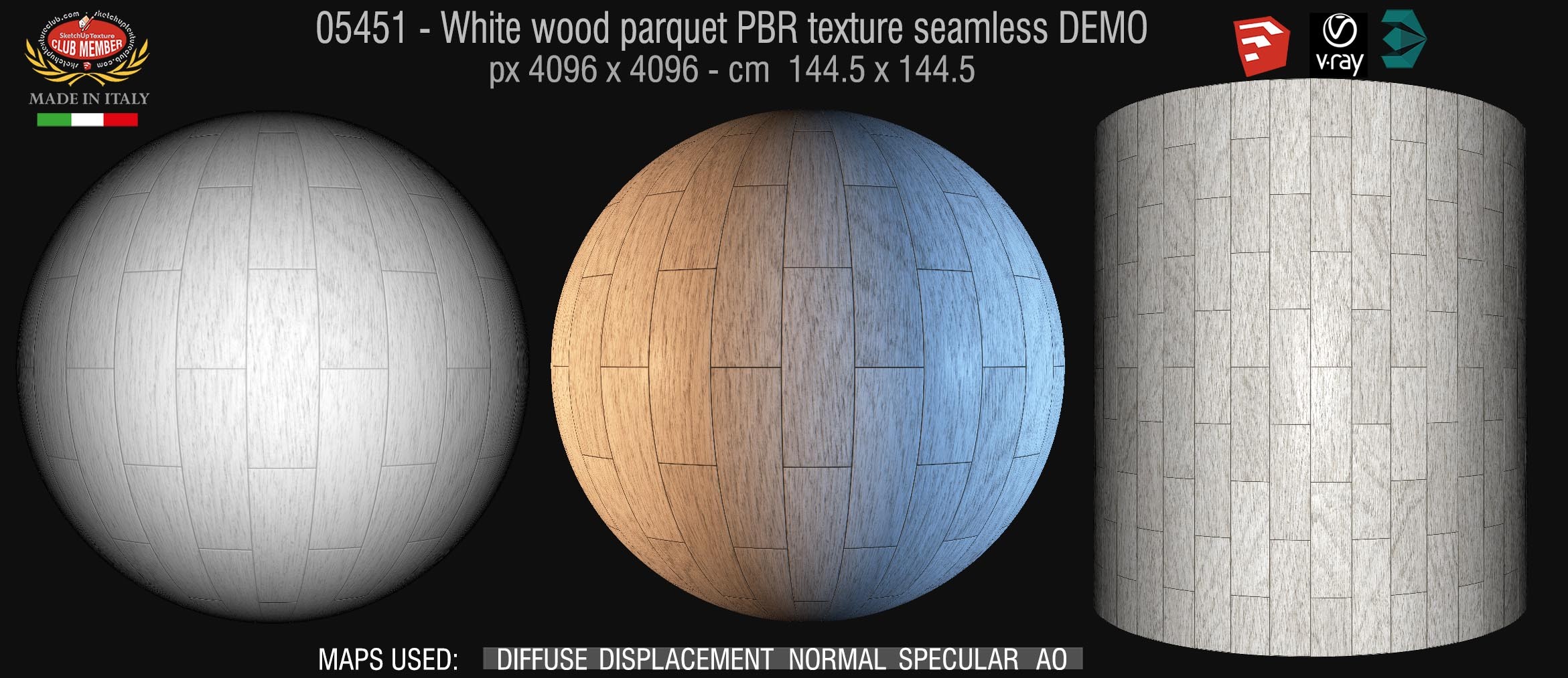 05451 white parquet PBR texture seamless DEMO