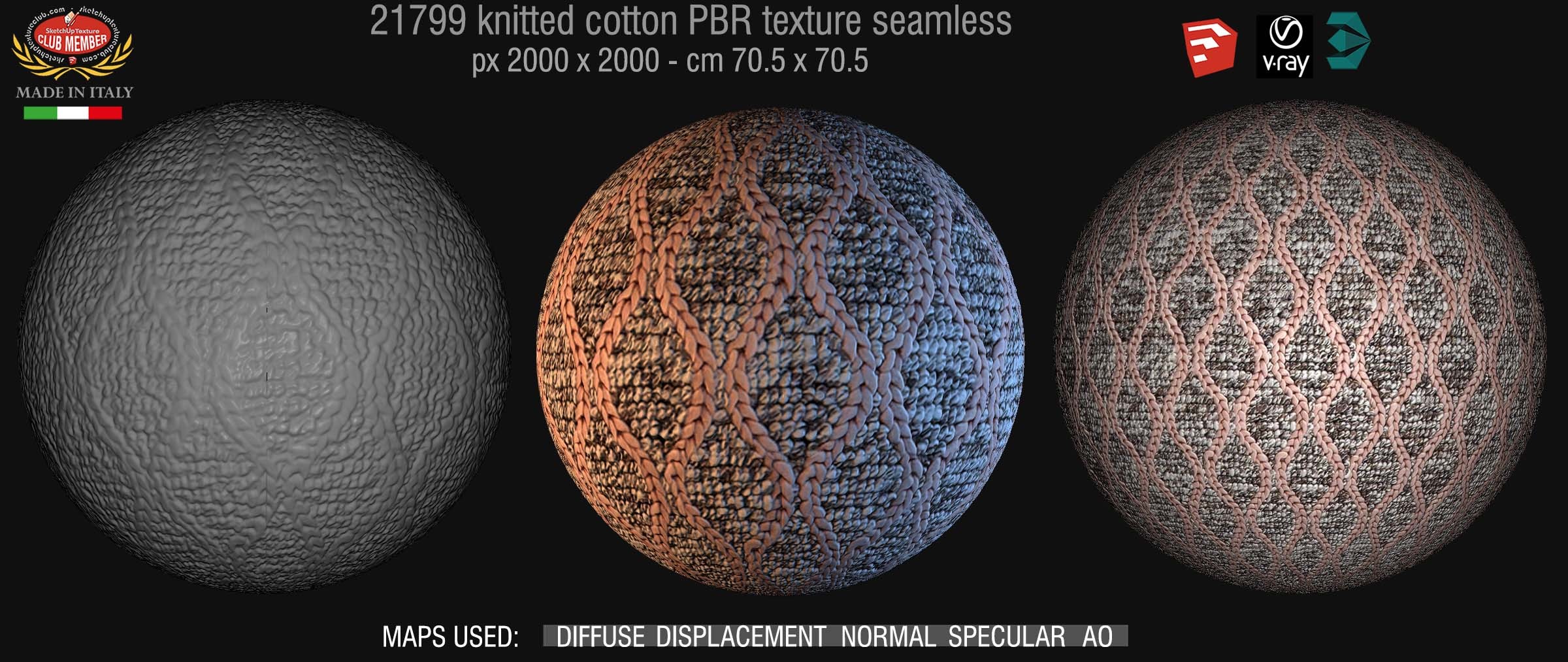 21799 knitted cotton PBR textures seamless