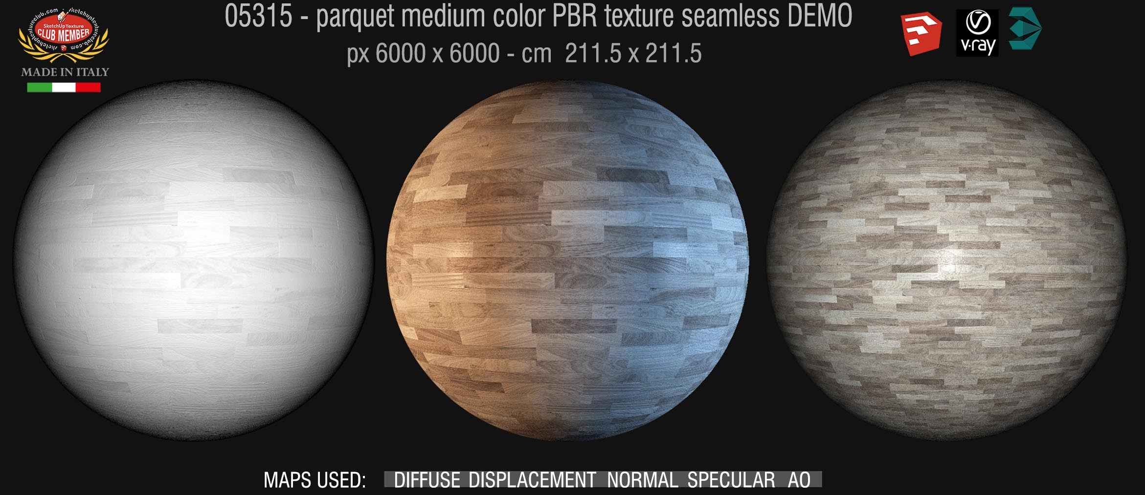 05315 parquet medium color PBR texture seamless DEMO