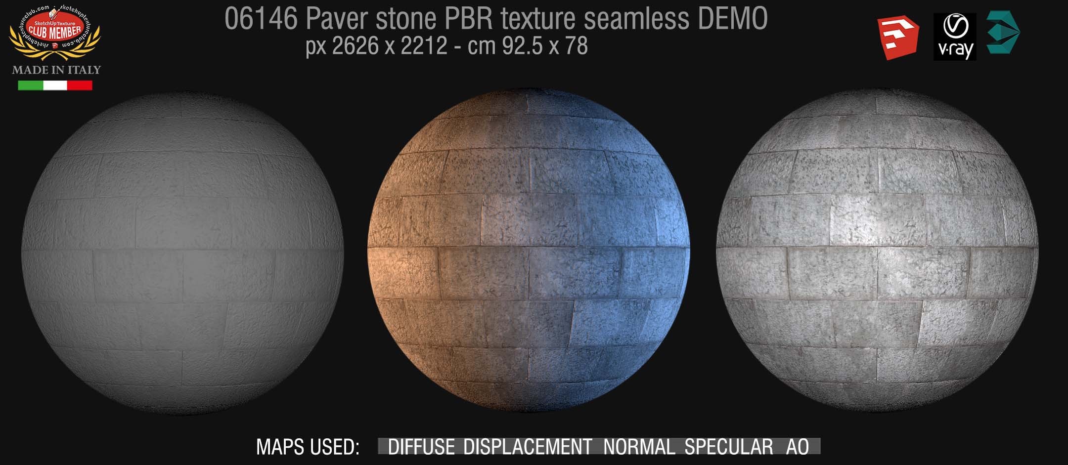 06146 paver stone PBR texture seamless DEMO